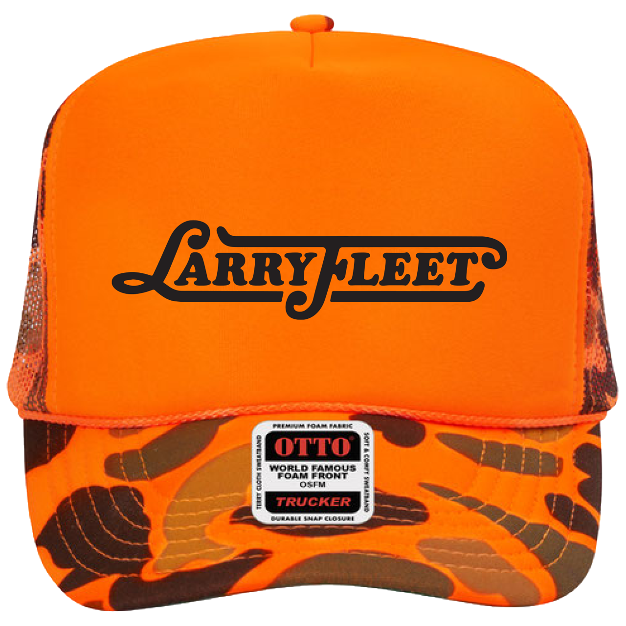 Orange Camo Logo Hat