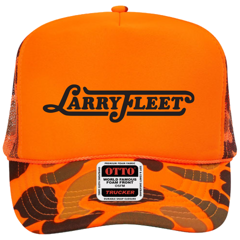 Orange Camo Logo Hat