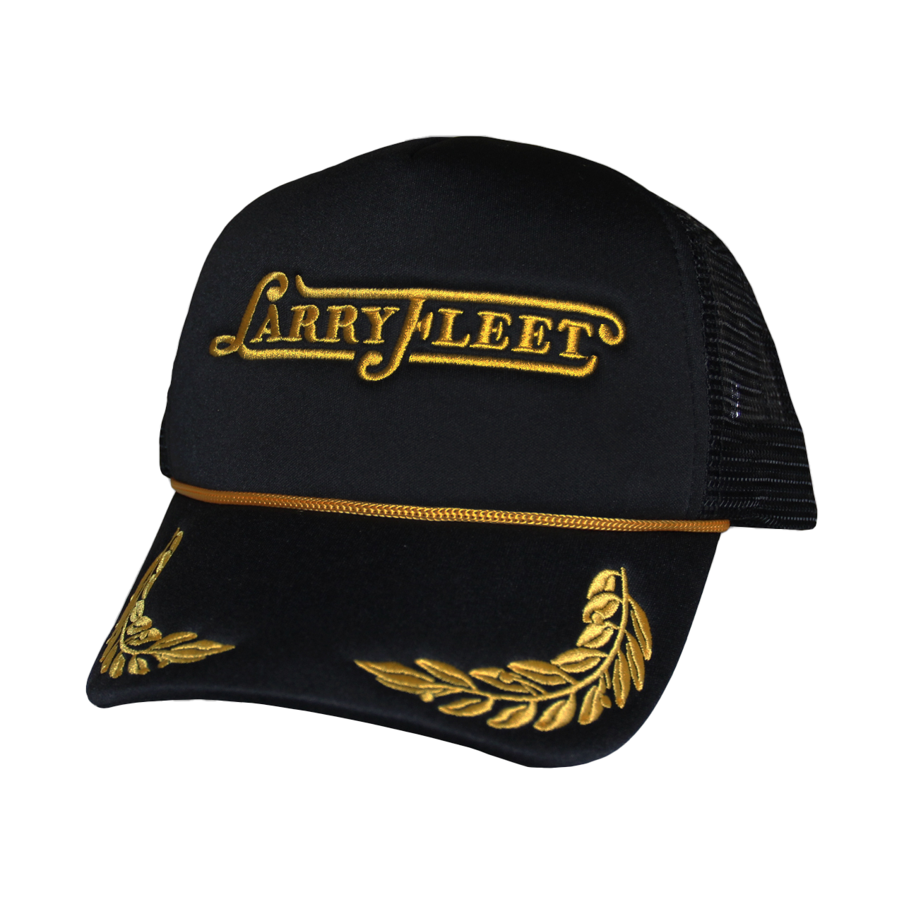 Larry Fleet Black & Gold Trucker Hat